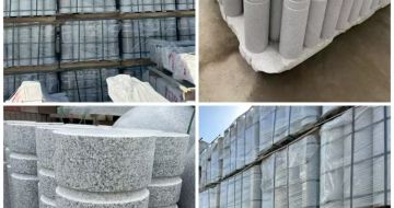 金华 芝麻白花岗岩挡车柱、隔离柱多少钱