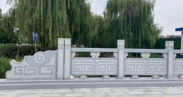 金华 芝麻灰桥栏杆、河道栏杆安装效果