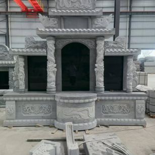 金华 芝麻灰高档墓碑，土墓，可定制