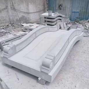 金华 芝麻灰花岗岩园林景观 小石桥