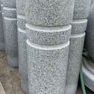 金华 芝麻白花岗岩挡车柱、隔离柱多少钱