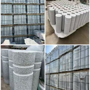 金华 芝麻白花岗岩挡车柱、隔离柱多少钱