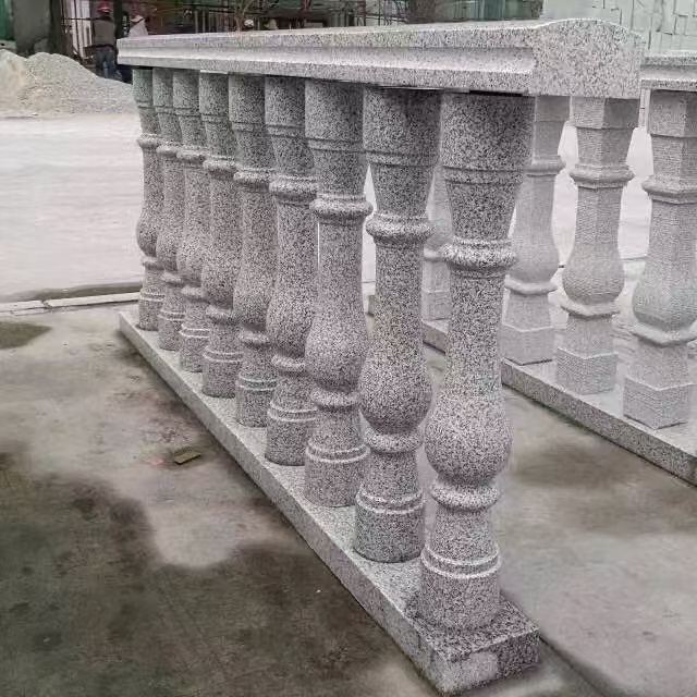 金华 芝麻白圆形光面花瓶柱，栏杆