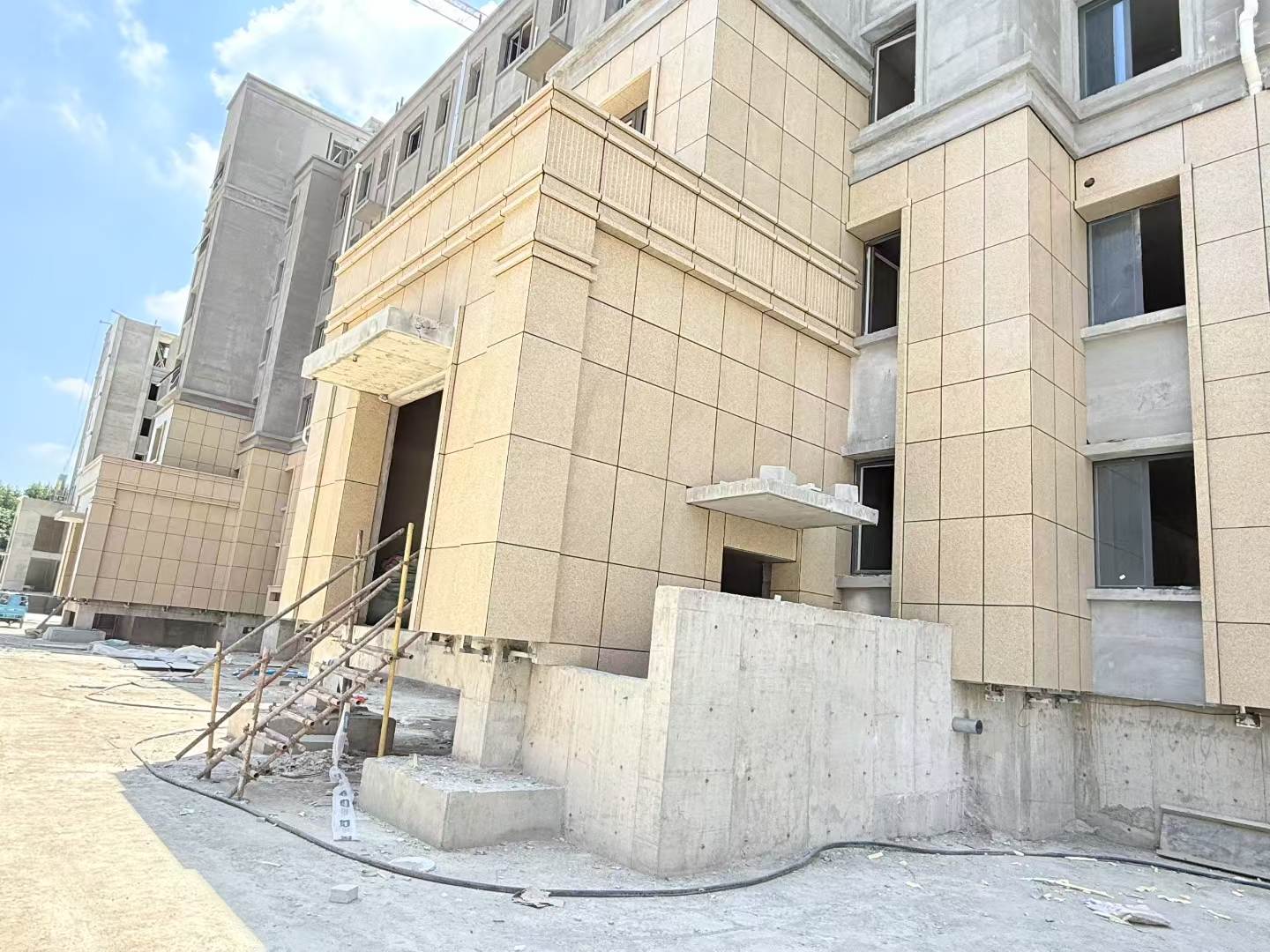 金华 黄金麻干挂，工地实拍