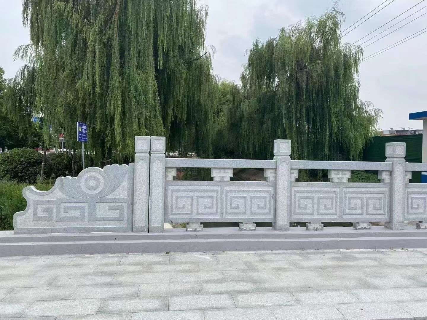 金华 芝麻灰桥栏杆、河道栏杆安装效果